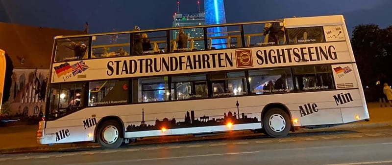 Berlin: Bus Tour by Night with Live Commentary - Friedrichstraße and the changing face of central Berlin