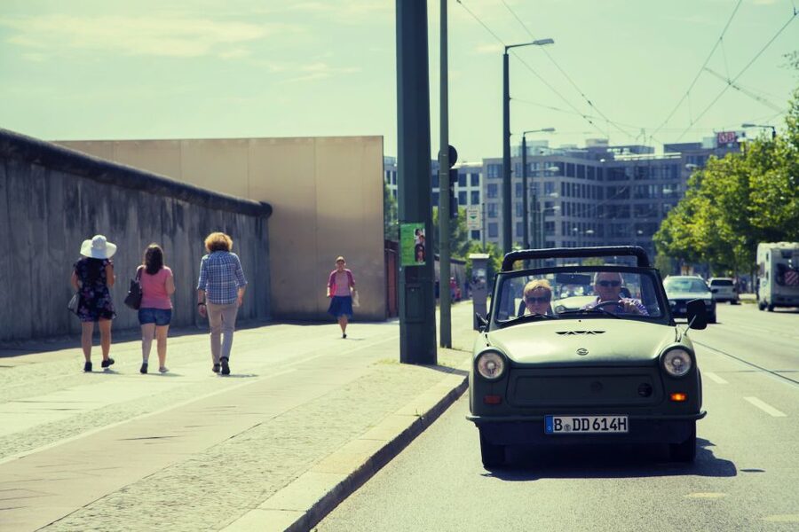 Berlin: The Wall Ride Guided Trabi Tour - Checkpoint Charlie and the former border