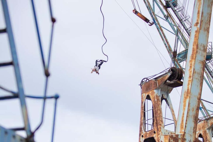 Hamburg: Bungee Jumping 50 Meters High over the Harbor - The 163-Step Climb to the Crane