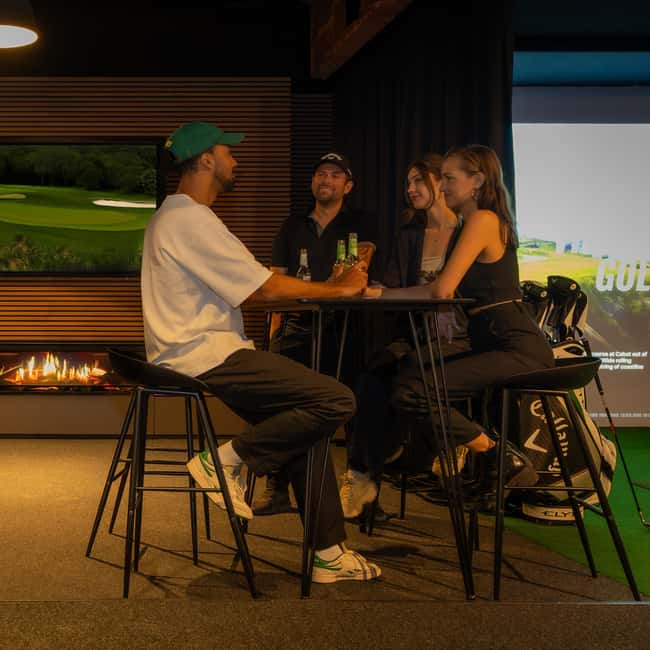 The Ultimate Berlin Golf Bar for Groups, Games & Good Times - A golf bar inside an old paper factory